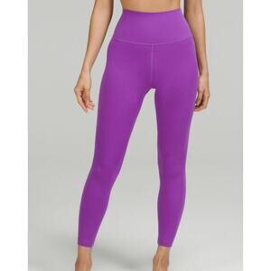 Lululemon 'Wunder' Purple Nylon Under HR Tight Legging Size 6